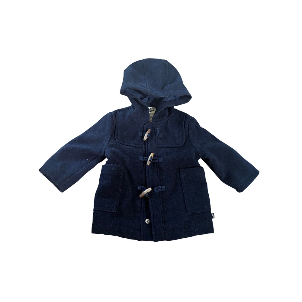 Baby B'gosh Duffle Coat Kids 12M Navy Blue Hooded Toggle Jacket OSH89381-SSI